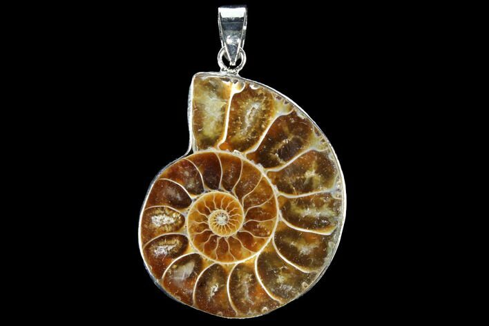 Fossil Ammonite Pendant - Million Years Old #112434